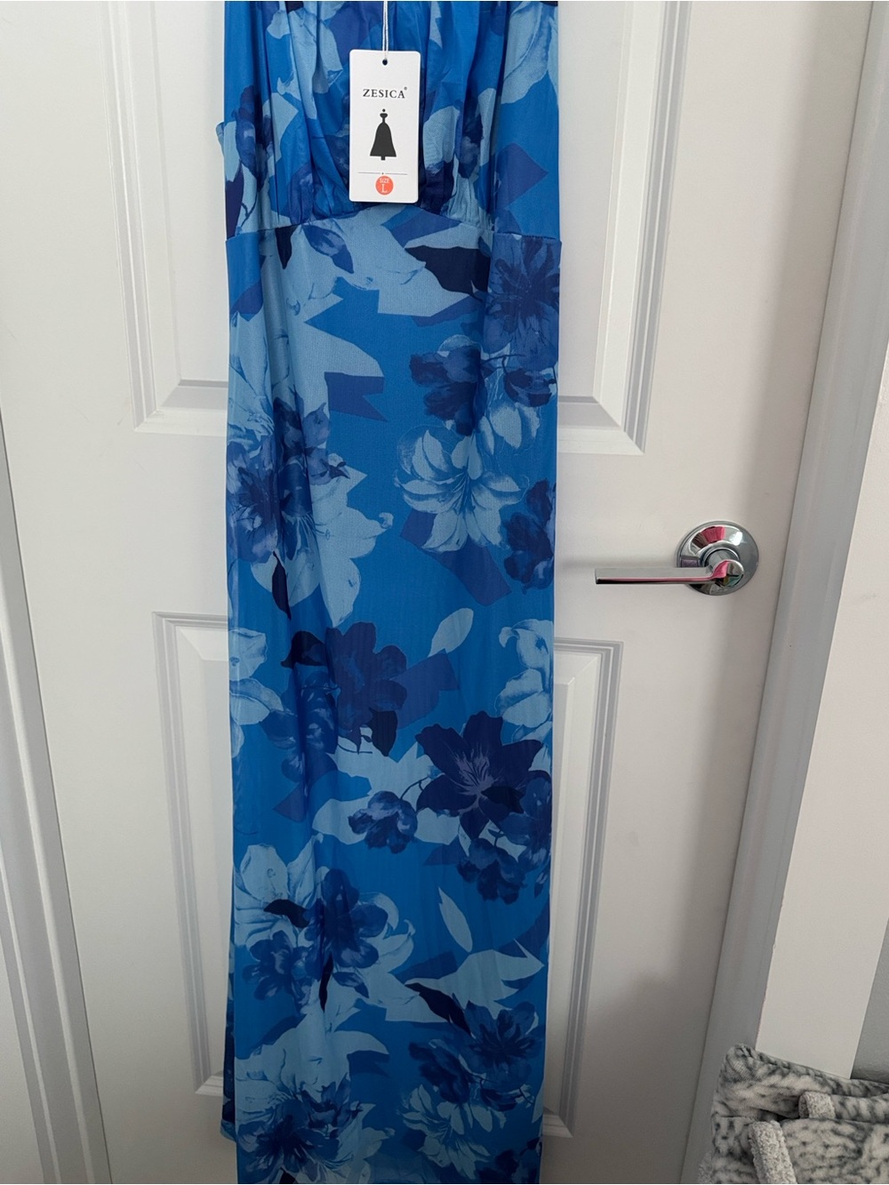 Zesica Blue Floral Maxi Dress